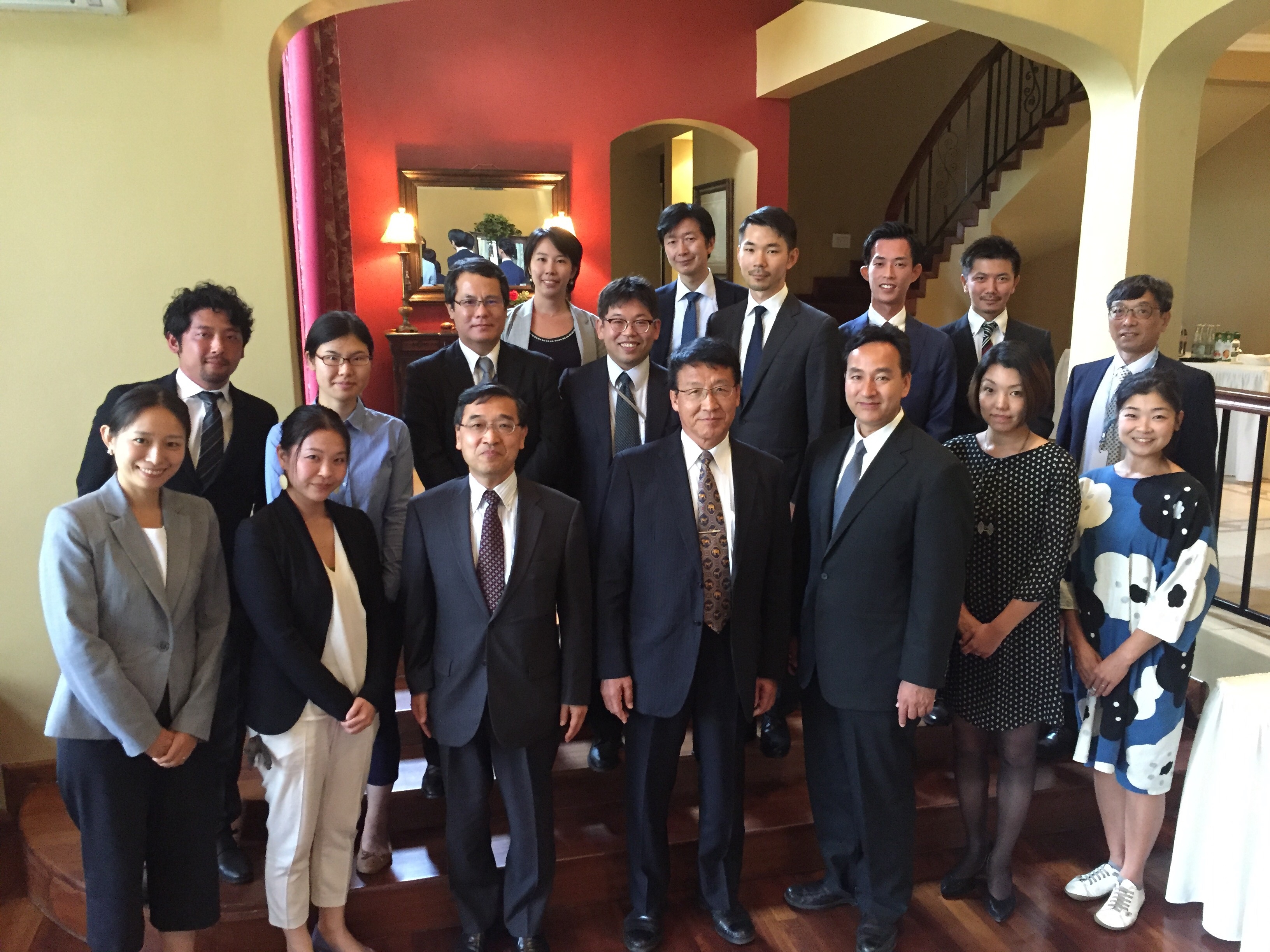 MPs met with young Japanese entrepreneurs in Rwanda at the Residence of the Ambassador of Japan