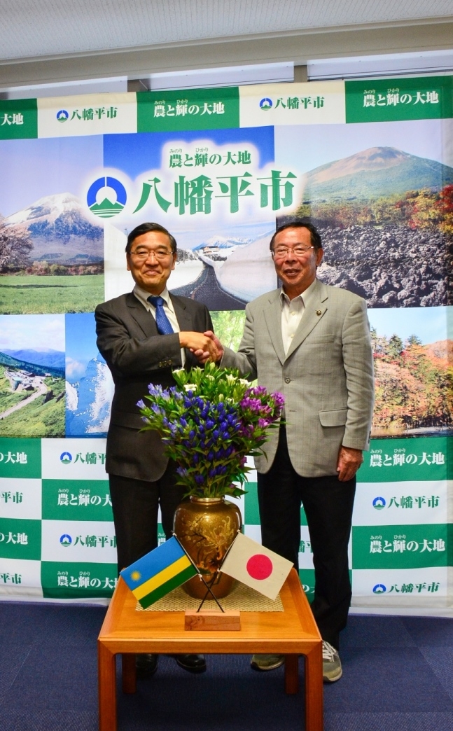 Ambassador Miyashita with Mr. Tamura