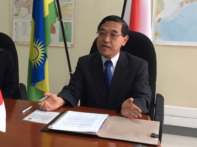 Ambassador. Miyashita giving his remarks