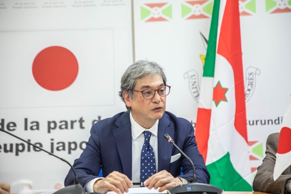 Ambassador giving speech